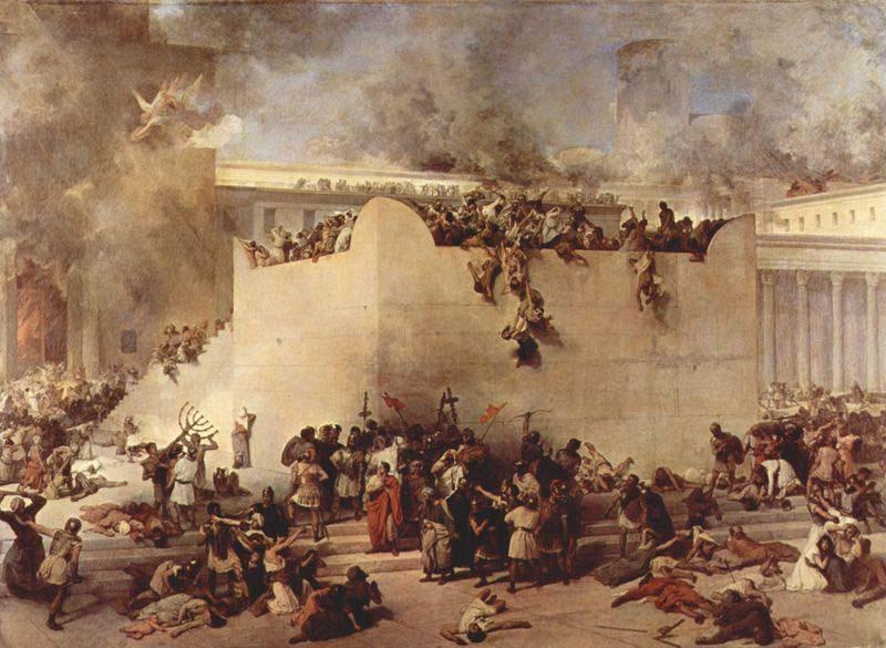 Francesco Hayez Destruction of the Temple of Jerusalem oil painting image